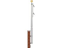 17' Standard Commercial Vertical Wall Mounted Flagpole